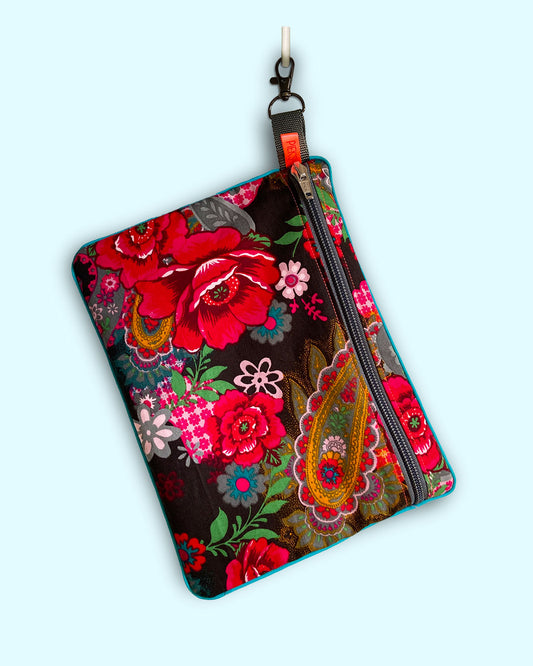 unieke tas en handige bag-in-bag van PIEKScreations met bloemen patroon - voorkant