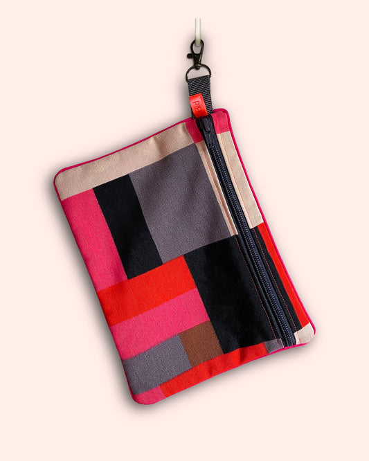 unieke tas en handige bag-in-bag van PIEKScreations met geometrisch patroon - voorkant
